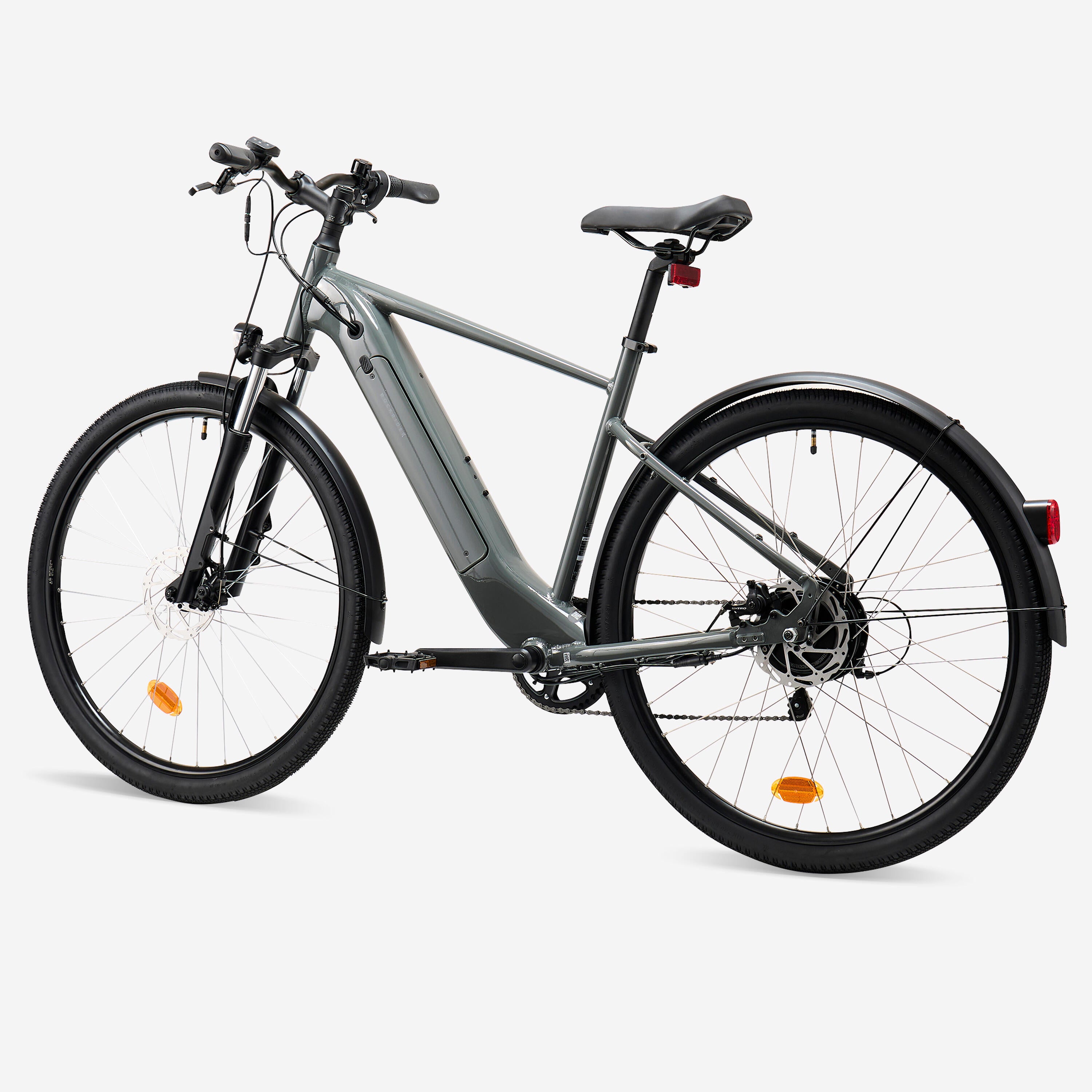 High Frame Electric Hybrid Bike, E‑ACTV 100 (Anthracite/Charcoal Grey)