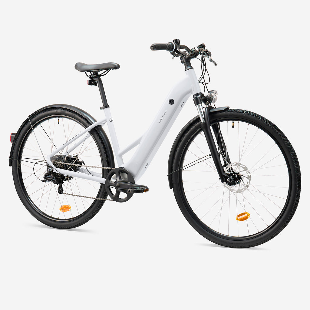 Low Frame Electric Hybrid Bike, E‑ACTV 100 (Pearl Grey)