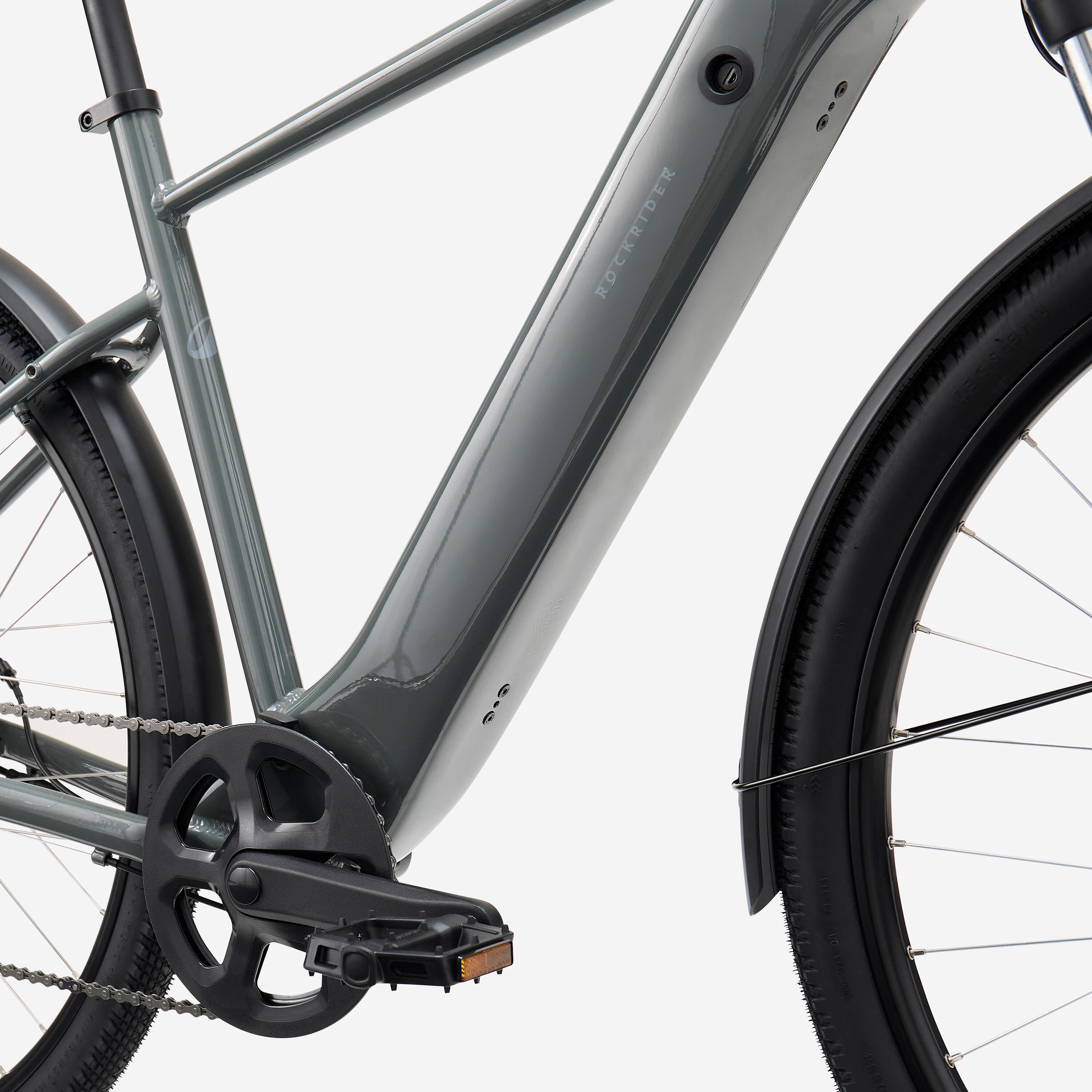 High Frame Electric Hybrid Bike, E‑ACTV 100 (Anthracite/Charcoal Grey)