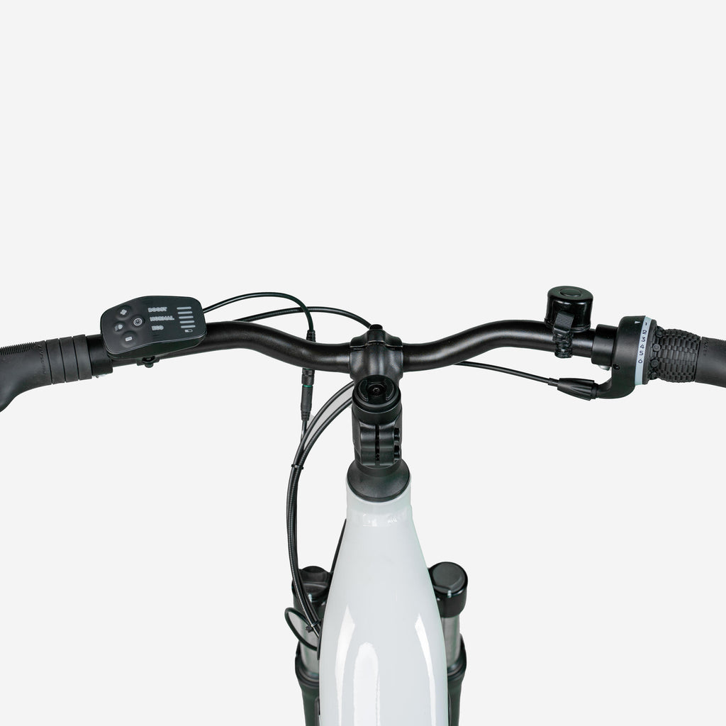 Low Frame Electric Hybrid Bike, E‑ACTV 100 (Pearl Grey)