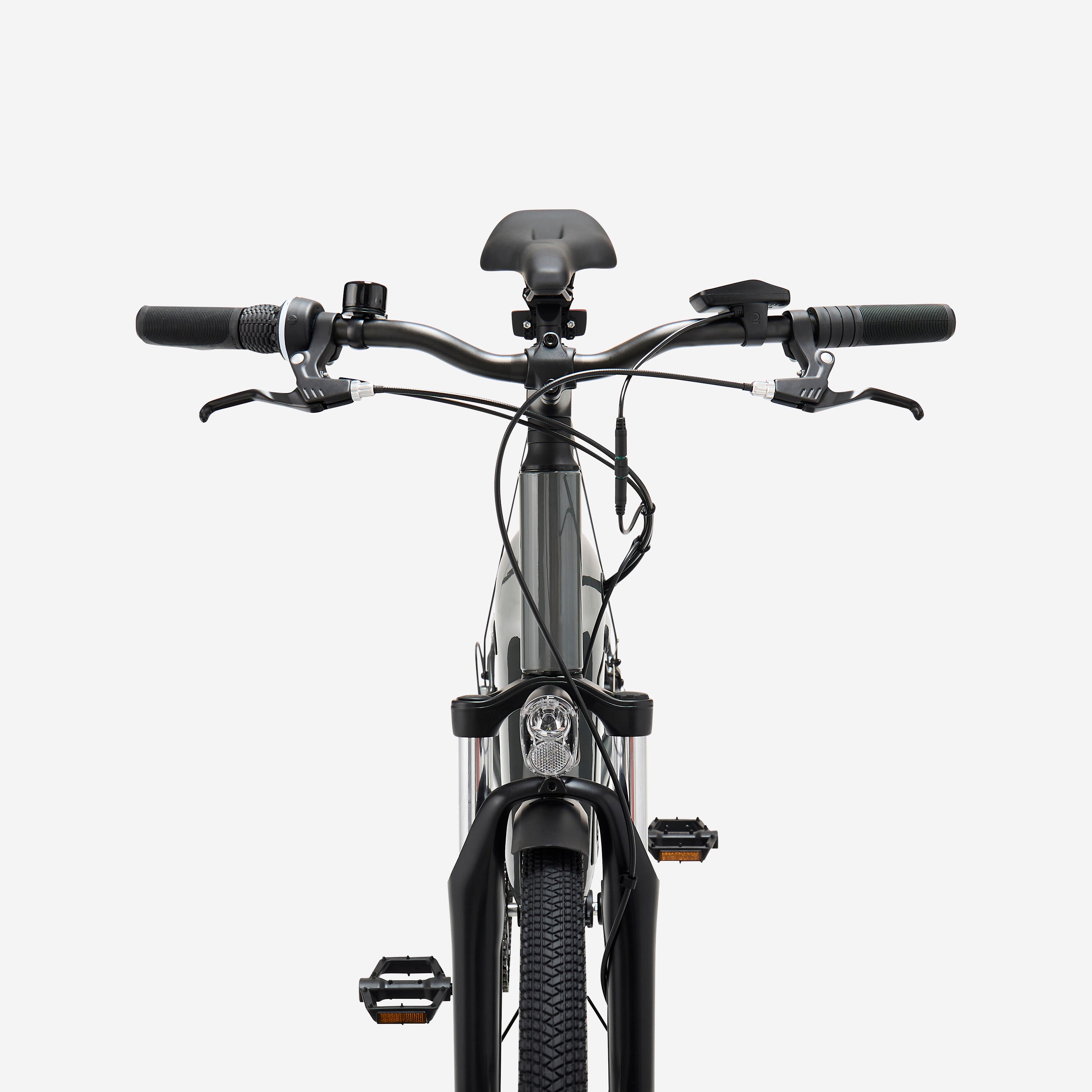 High Frame Electric Hybrid Bike, E‑ACTV 100 (Anthracite/Charcoal Grey)