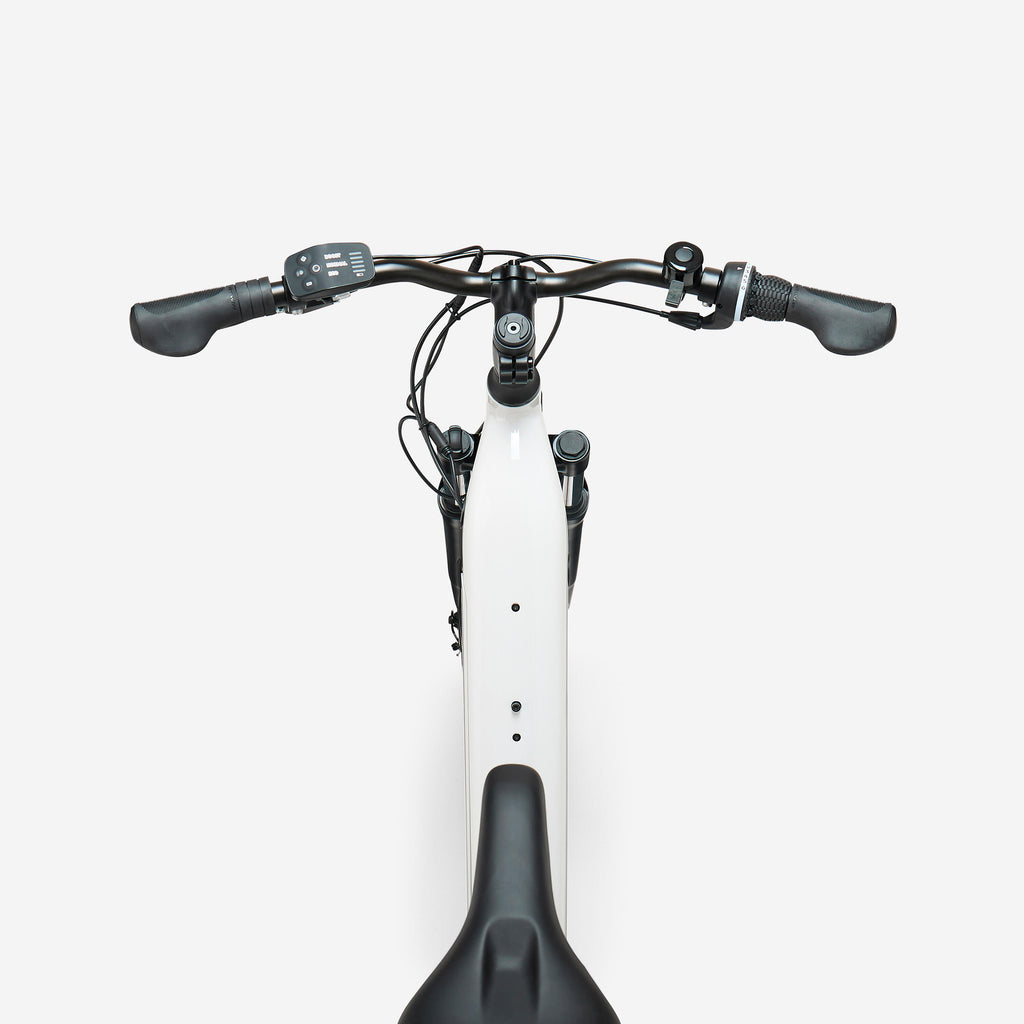Low Frame Electric Hybrid Bike, E‑ACTV 100 (Pearl Grey)