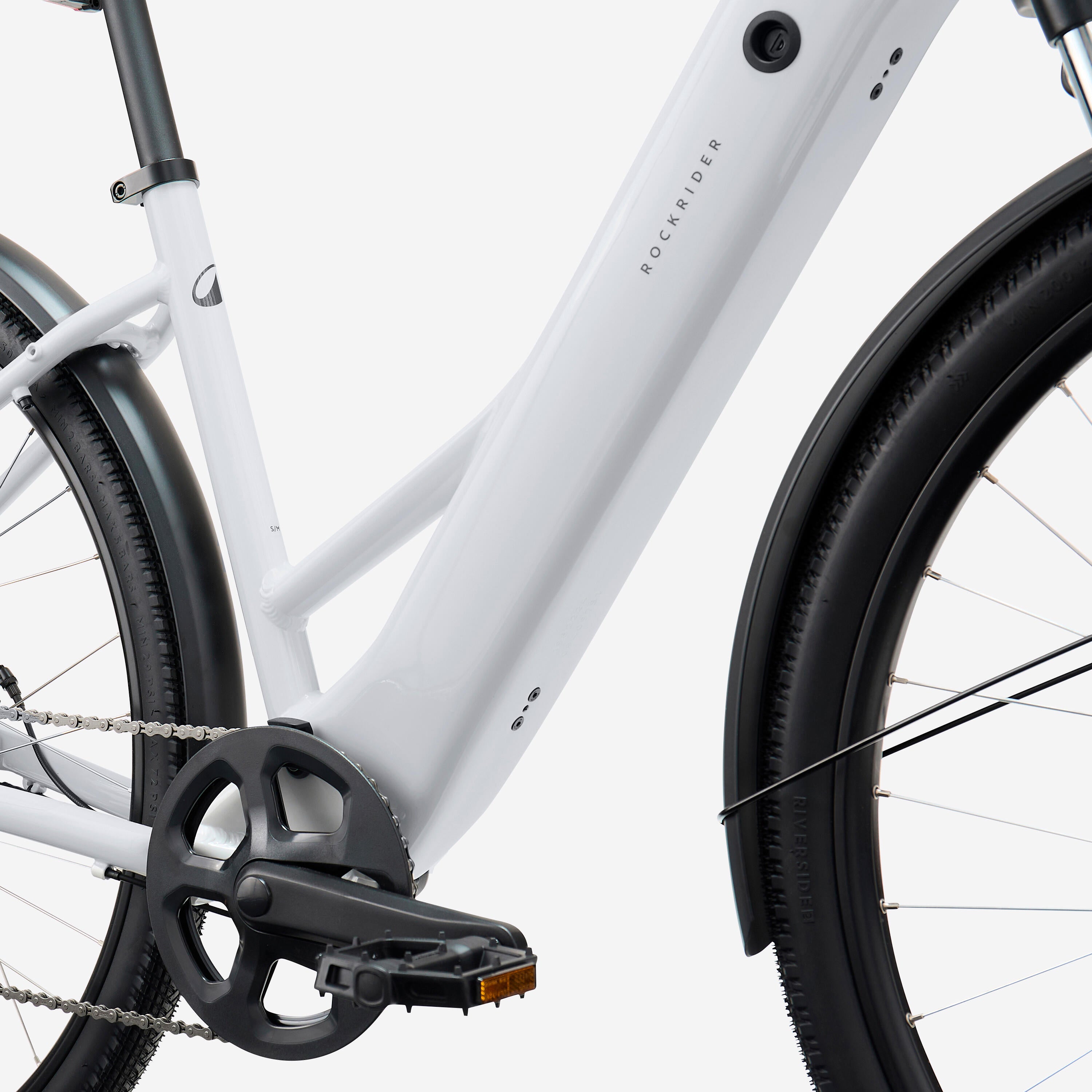 Low Frame Electric Hybrid Bike, E‑ACTV 100 (Pearl Grey)