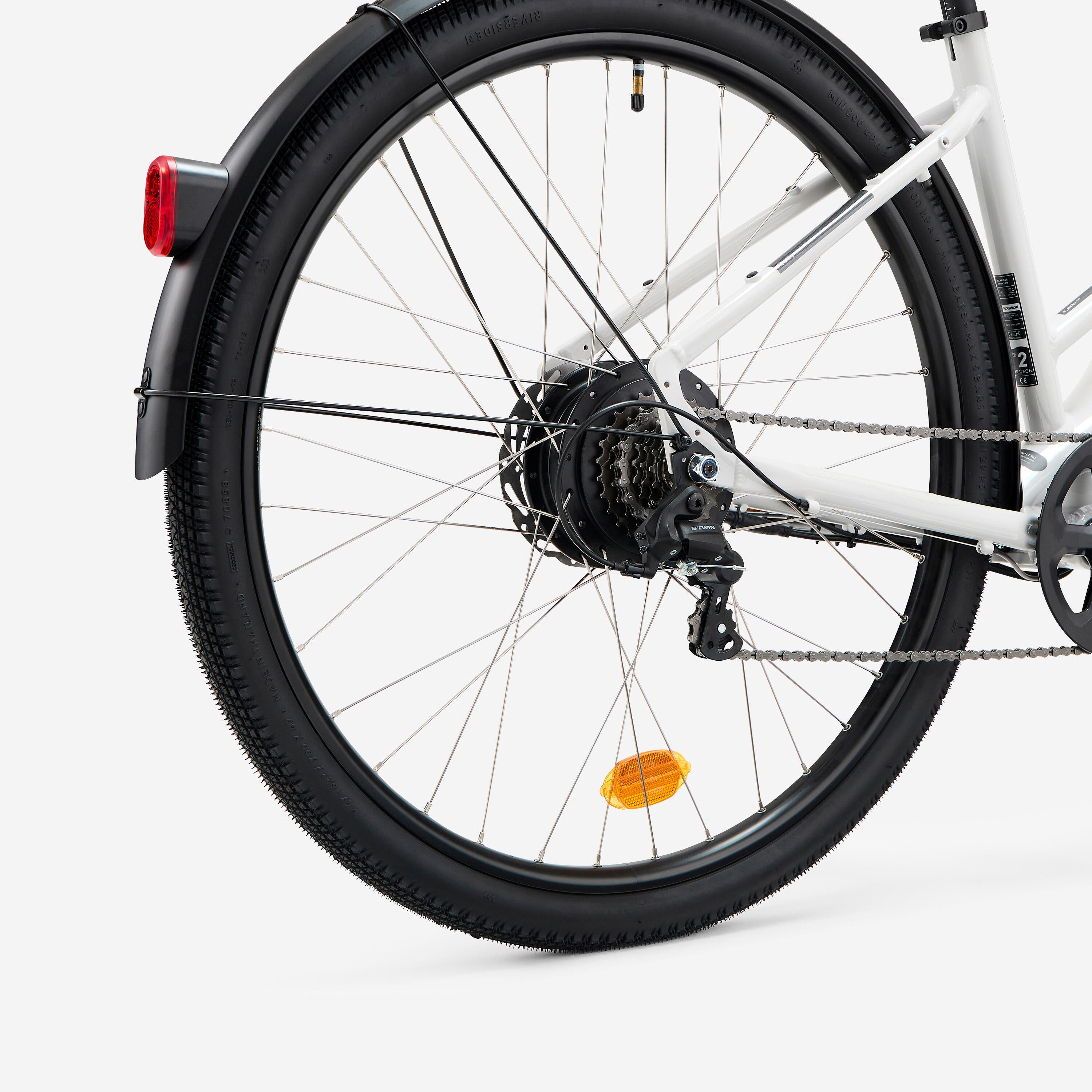 Low Frame Electric Hybrid Bike, E‑ACTV 100 (Pearl Grey)